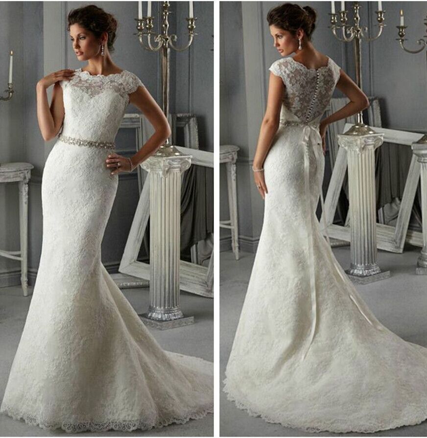 2015 White/ivory Wedding Dress Bridal Gown Custom Size 6-8-10-12-14-16++++